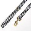 imageOrganic Cotton Dog Leash for SmallMedium and Large BreedBrass Hardware Pet Leash for WalkingRunning and Training 6FTShepherd Black  White
