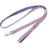 imageOrganic Cotton Dog Leash for SmallMedium and Large BreedBrass Hardware Pet Leash for WalkingRunning and Training 6FTStars and Stripes