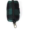 imageOrganic Cotton Dog Poop Bag Holder for Leash Brass Hardware Waste Bag Dispenser Pet Waste Management SolutionPlaid Green
