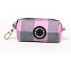 imageOrganic Cotton Dog Poop Bag Holder for Leash Brass Hardware Waste Bag Dispenser Pet Waste Management SolutionPlaid Pink