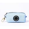 imageOrganic Cotton Dog Poop Bag Holder for Leash Brass Hardware Waste Bag Dispenser Pet Waste Management SolutionBlue
