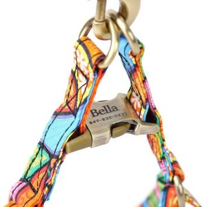 imageAngie and Allie Organic Cotton Personalized Step in Dog Harness with Brass BuckleCustom Dog Halter VestsAdjustable No Pull Canine Halter Harness for Small Medium Large DogsDream Fantasy