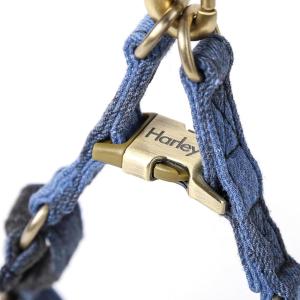 imageAngie and Allie Organic Cotton Personalized Step in Dog Harness with Brass BuckleCustom Dog Halter VestsAdjustable No Pull Canine Halter Harness for Small Medium Large DogsPlaid Blue