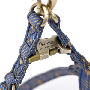 imageAngie and Allie Organic Cotton Personalized Step in Dog Harness with Brass BuckleCustom Dog Halter VestsAdjustable No Pull Canine Halter Harness for Small Medium Large DogsJapanese Waves