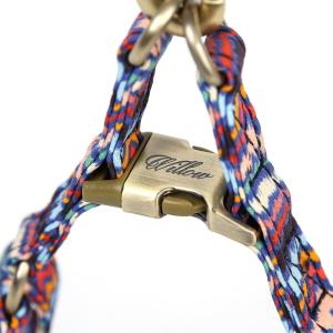 imageAngie and Allie Organic Cotton Personalized Step in Dog Harness with Brass BuckleCustom Dog Halter VestsAdjustable No Pull Canine Halter Harness for Small Medium Large DogsStripes ethnic