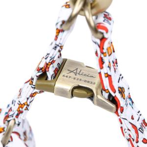 imageAngie and Allie Organic Cotton Personalized Step in Dog Harness with Brass BuckleCustom Dog Halter VestsAdjustable No Pull Canine Halter Harness for Small Medium Large DogsLove Canada