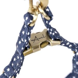 imageAngie and Allie Organic Cotton Personalized Step in Dog Harness with Brass BuckleCustom Dog Halter VestsAdjustable No Pull Canine Halter Harness for Small Medium Large DogsStars