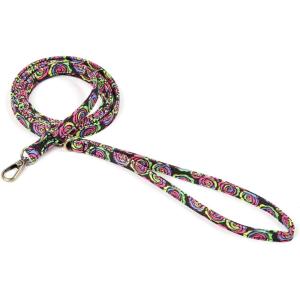 imageOrganic Cotton Dog Leash for SmallMedium and Large BreedBrass Hardware Pet Leash for WalkingRunning and Training 6FTRoses