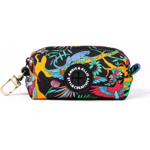 imageOrganic Cotton Dog Poop Bag Holder for Leash Brass Hardware Waste Bag Dispenser Pet Waste Management SolutionJungle