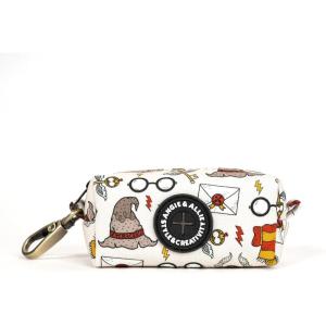 imageOrganic Cotton Dog Poop Bag Holder for Leash Brass Hardware Waste Bag Dispenser Pet Waste Management SolutionWizard School