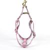 imageAngie and Allie Organic Cotton Personalized Step in Dog Harness with Brass BuckleCustom Dog Halter VestsAdjustable No Pull Canine Halter Harness for Small Medium Large DogsPlaid Pink
