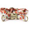 imageAngie and Allie Organic Cotton Personalized Step in Dog Harness with Brass BuckleCustom Dog Halter VestsAdjustable No Pull Canine Halter Harness for Small Medium Large DogsDancing Srawberries