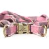 imageAngie and Allie Organic Cotton Personalized Step in Dog Harness with Brass BuckleCustom Dog Halter VestsAdjustable No Pull Canine Halter Harness for Small Medium Large DogsPlaid Pink