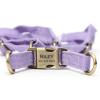 imageAngie and Allie Organic Cotton Personalized Step in Dog Harness with Brass BuckleCustom Dog Halter VestsAdjustable No Pull Canine Halter Harness for Small Medium Large DogsLavender