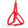 imageAngie and Allie Organic Cotton Personalized Step in Dog Harness with Brass BuckleCustom Dog Halter VestsAdjustable No Pull Canine Halter Harness for Small Medium Large DogsPoinciana Red