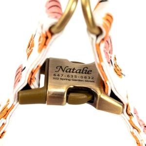 imageAngie and Allie Organic Cotton Personalized Step in Dog Harness with Brass BuckleCustom Dog Halter VestsAdjustable No Pull Canine Halter Harness for Small Medium Large DogsLove Halloween