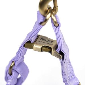 imageAngie and Allie Organic Cotton Personalized Step in Dog Harness with Brass BuckleCustom Dog Halter VestsAdjustable No Pull Canine Halter Harness for Small Medium Large DogsLavender