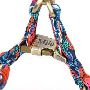 imageAngie and Allie Organic Cotton Personalized Step in Dog Harness with Brass BuckleCustom Dog Halter VestsAdjustable No Pull Canine Halter Harness for Small Medium Large DogsSeaworld