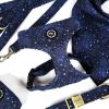 imageAngie and Allie Organic Cotton Dog HarnessNo Pull Pet Harness with Leash DRingAdjustable Soft Padded Dog VestComfortableSustainableBreathable and Stylish for Your Canine CompanionGalaxy Stars