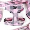 imageAngie and Allie Organic Cotton Dog HarnessNo Pull Pet Harness with Leash DRingAdjustable Soft Padded Dog VestComfortableSustainableBreathable and Stylish for Your Canine CompanionPlaid Pink