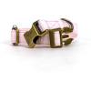 imagePersonalized Dog Collar with Name and Phone Number EngravedAdjustable Custom Puppy CollarOrganic Cotton Pet Collar for Small Medium Large Boy Girl DogsPink