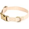 imagePersonalized Dog Collar with Name and Phone Number EngravedAdjustable Custom Puppy CollarOrganic Cotton Pet Collar for Small Medium Large Boy Girl DogsBeige