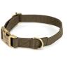 imagePersonalized Dog Collar with Name and Phone Number EngravedAdjustable Custom Puppy CollarOrganic Cotton Pet Collar for Small Medium Large Boy Girl DogsMilitary Green