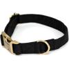 imagePersonalized Dog Collar with Name and Phone Number EngravedAdjustable Custom Puppy CollarOrganic Cotton Pet Collar for Small Medium Large Boy Girl DogsBlack