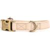 imagePersonalized Dog Collar with Name and Phone Number EngravedAdjustable Custom Puppy CollarOrganic Cotton Pet Collar for Small Medium Large Boy Girl DogsBeige