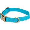 imagePersonalized Dog Collar with Name and Phone Number EngravedAdjustable Custom Puppy CollarOrganic Cotton Pet Collar for Small Medium Large Boy Girl DogsPeacock Blue