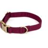 imagePersonalized Dog Collar with Name and Phone Number EngravedAdjustable Custom Puppy CollarOrganic Cotton Pet Collar for Small Medium Large Boy Girl DogsWine