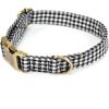 imagePersonalized Dog Collar with Name and Phone Number EngravedAdjustable Custom Puppy CollarOrganic Cotton Pet Collar for Small Medium Large Boy Girl DogsShepherd Black  White