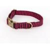 imagePersonalized Dog Collar with Name and Phone Number EngravedAdjustable Custom Puppy CollarOrganic Cotton Pet Collar for Small Medium Large Boy Girl DogsShepherd Fuschia