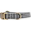 imagePersonalized Dog Collar with Name and Phone Number EngravedAdjustable Custom Puppy CollarOrganic Cotton Pet Collar for Small Medium Large Boy Girl DogsShepherd Black  White