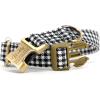 imagePersonalized Dog Collar with Name and Phone Number EngravedAdjustable Custom Puppy CollarOrganic Cotton Pet Collar for Small Medium Large Boy Girl DogsShepherd Black  White