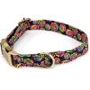 imagePersonalized Dog Collar with Name and Phone Number EngravedAdjustable Custom Puppy CollarOrganic Cotton Pet Collar for Small Medium Large Boy Girl DogsRoses