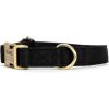 imagePersonalized Dog Collar with Name and Phone Number EngravedAdjustable Custom Puppy CollarOrganic Cotton Pet Collar for Small Medium Large Boy Girl DogsBlack