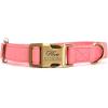 imagePersonalized Dog Collar with Name and Phone Number EngravedAdjustable Custom Puppy CollarOrganic Cotton Pet Collar for Small Medium Large Boy Girl DogsCoral