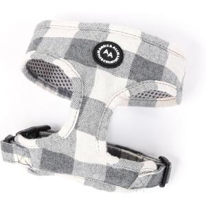 imageAngie and Allie Organic Cotton Dog HarnessNo Pull Pet Harness with Leash DRingAdjustable Soft Padded Dog VestComfortableSustainableBreathable and Stylish for Your Canine CompanionPlaid Grey