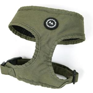 imageAngie and Allie Organic Cotton Dog HarnessNo Pull Pet Harness with Leash DRingAdjustable Soft Padded Dog VestComfortableSustainableBreathable and Stylish for Your Canine CompanionMilitary Green