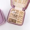 imageAngelinas Palace Personalized Italian Velvet Jewelry Case With Name Necklace Ring Storage Box Monogram Travel Jewelry Organizer Wedding Party Bridesmaid Gift for HerLavender