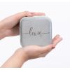 imageAngelinas Palace Personalized Italian Velvet Jewelry Case With Name Necklace Ring Storage Box Monogram Travel Jewelry Organizer Wedding Party Bridesmaid Gift for HerSmoke