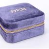 imageAngelinas Palace Personalized Italian Velvet Jewelry Case With Name Necklace Ring Storage Box Monogram Travel Jewelry Organizer Wedding Party Bridesmaid Gift for HerPurple