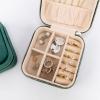 imageAngelinas Palace Personalized Italian Velvet Jewelry Case With Name Necklace Ring Storage Box Monogram Travel Jewelry Organizer Wedding Party Bridesmaid Gift for HerHunter Green