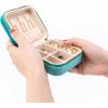 imageAngelinas Palace Personalized Italian Velvet Jewelry Case With Name Necklace Ring Storage Box Monogram Travel Jewelry Organizer Wedding Party Bridesmaid Gift for HerTurquoise