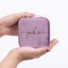imageAngelinas Palace Personalized Italian Velvet Jewelry Case With Name Necklace Ring Storage Box Monogram Travel Jewelry Organizer Wedding Party Bridesmaid Gift for HerLavender