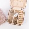 imageAngelinas Palace Personalized Italian Velvet Jewelry Case With Name Necklace Ring Storage Box Monogram Travel Jewelry Organizer Wedding Party Bridesmaid Gift for HerPeach