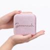 imageAngelinas Palace Personalized Italian Velvet Jewelry Case With Name Necklace Ring Storage Box Monogram Travel Jewelry Organizer Wedding Party Bridesmaid Gift for HerBaby pink
