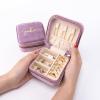 imageAngelinas Palace Personalized Italian Velvet Jewelry Case With Name Necklace Ring Storage Box Monogram Travel Jewelry Organizer Wedding Party Bridesmaid Gift for HerLavender