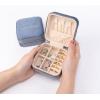 imageAngelinas Palace Personalized Italian Velvet Jewelry Case With Name Necklace Ring Storage Box Monogram Travel Jewelry Organizer Wedding Party Bridesmaid Gift for HerSteel Blue